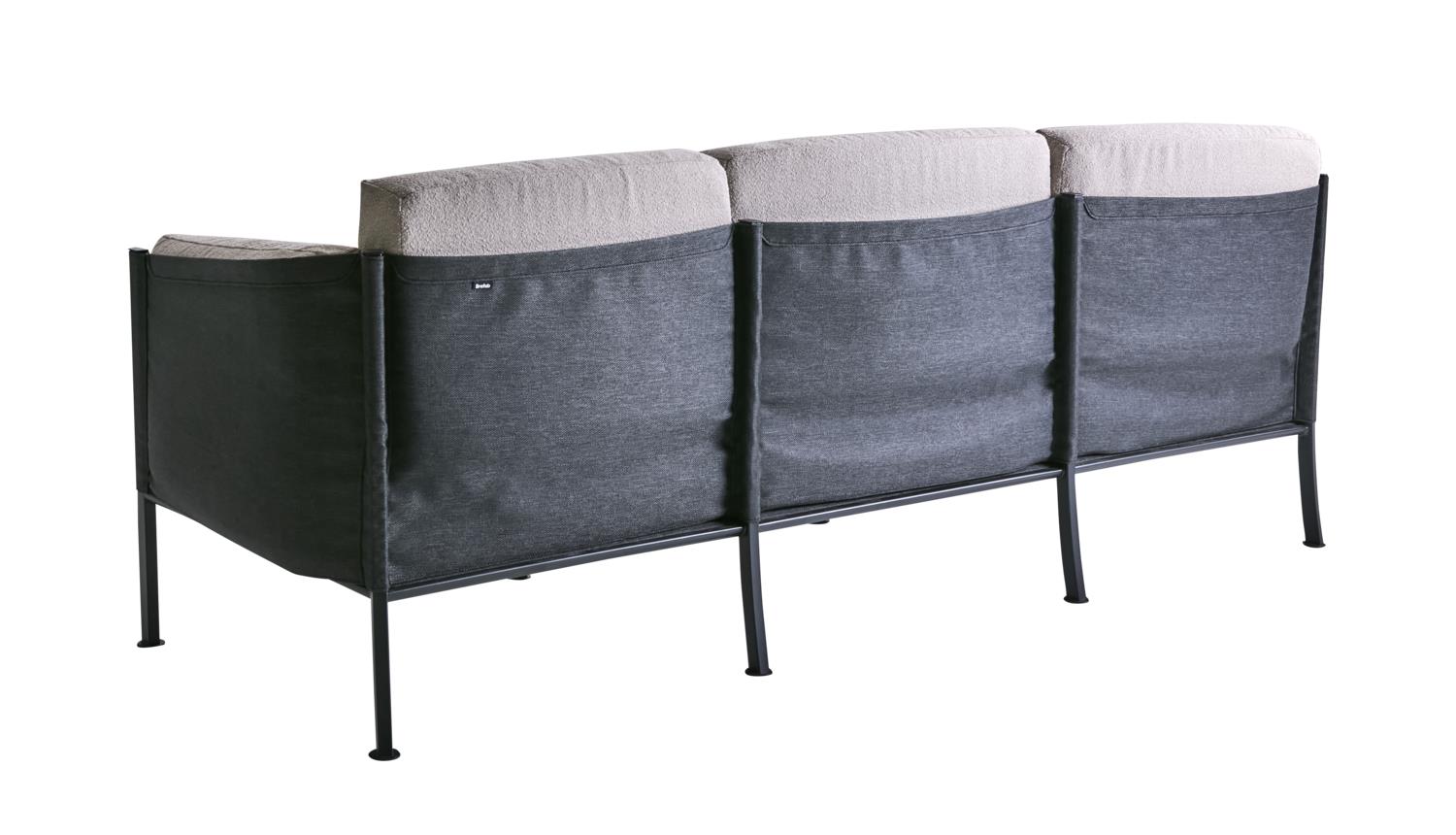 Brafab 3-Sitzer Sofa Delux Teddy Beige/Black