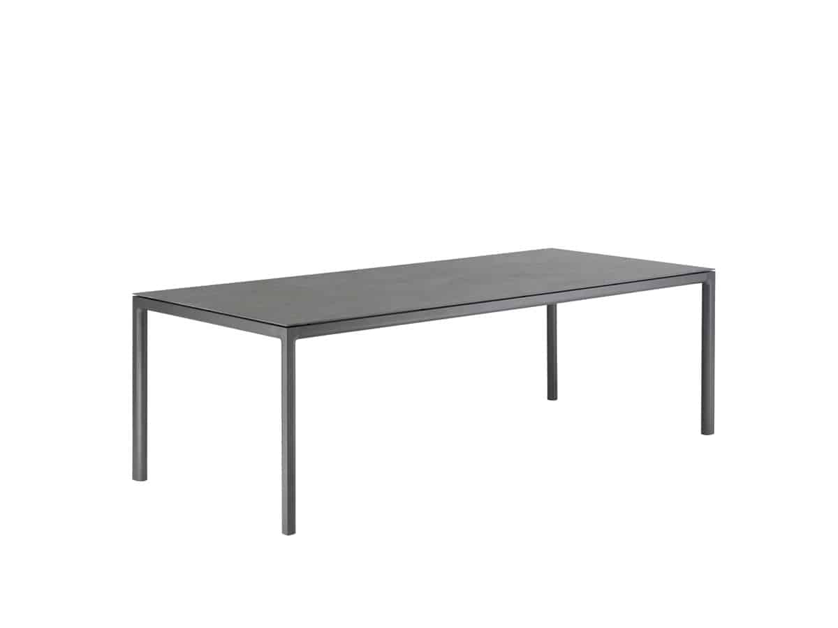 Solpuri SOFT Dining Tisch 240 x 100 cm Alu anthrazit HPL Standard - volcano grey