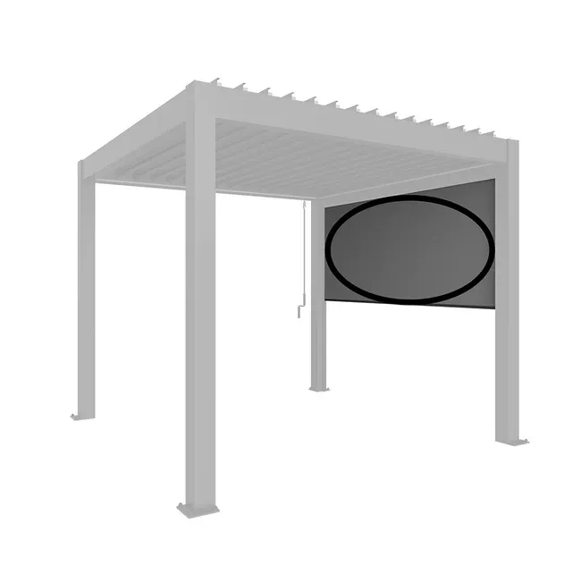 Biohort Pergola Sonnenschutzrollo elektrisch für 3 m Seite weiss