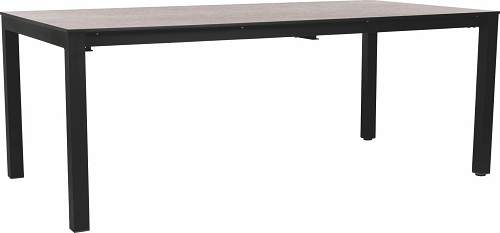 Stern Ausziehtisch 200/250x100 cm Aluminium schwarz matt Tischplatte Silverstar Stone light