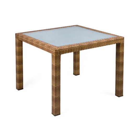MBM Tisch Bellini Tobacco mit Glasplatte 90 x 90