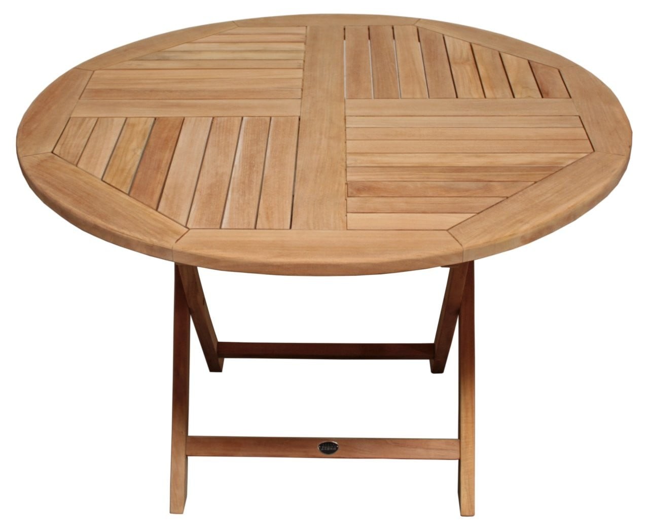 Zebra Poker Tisch rund Ø90 cm Teak