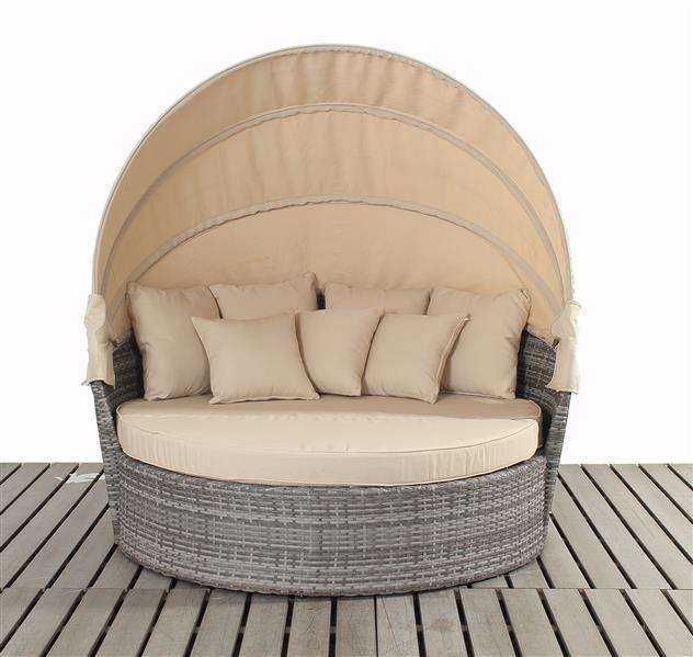 Dachbezug für Polyrattan Liegeinsel Somatra creme