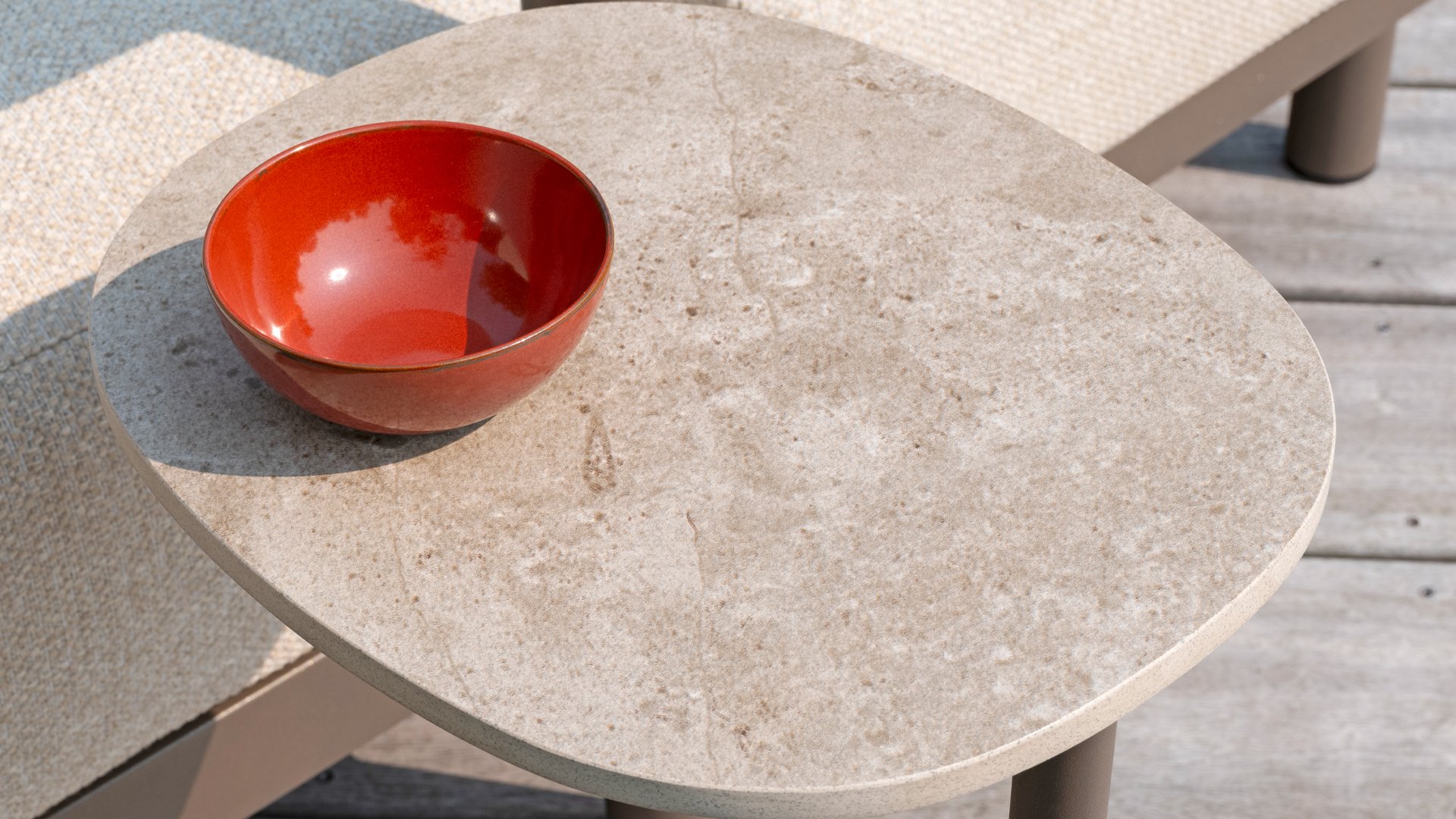 4 Seasons Outdoor Tischplatte für Kaffeetisch Sofie 50x60 cm Keramik Sand