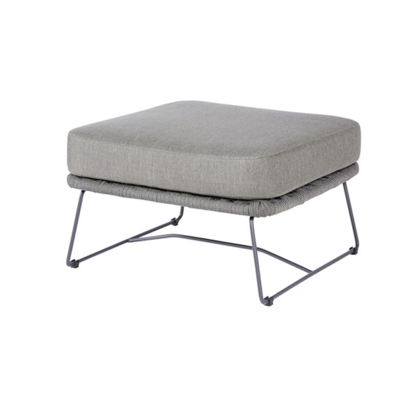 Diamond Garden Milos Modulgruppe Ottomane/Dark Grey/Rope-Dunkelgrau/Edelstahl