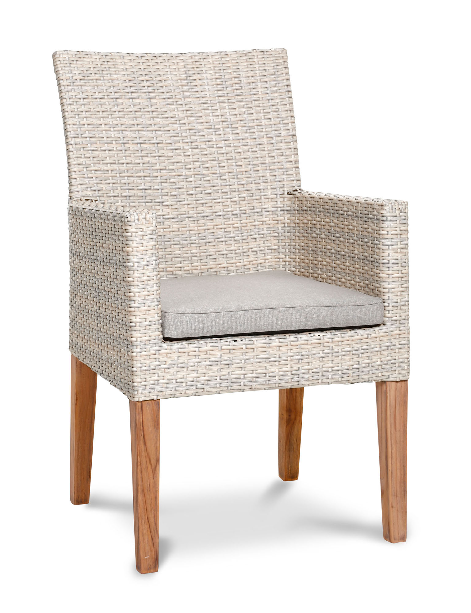 Tischgruppe Pato Polyrattan Teak 5-teilig