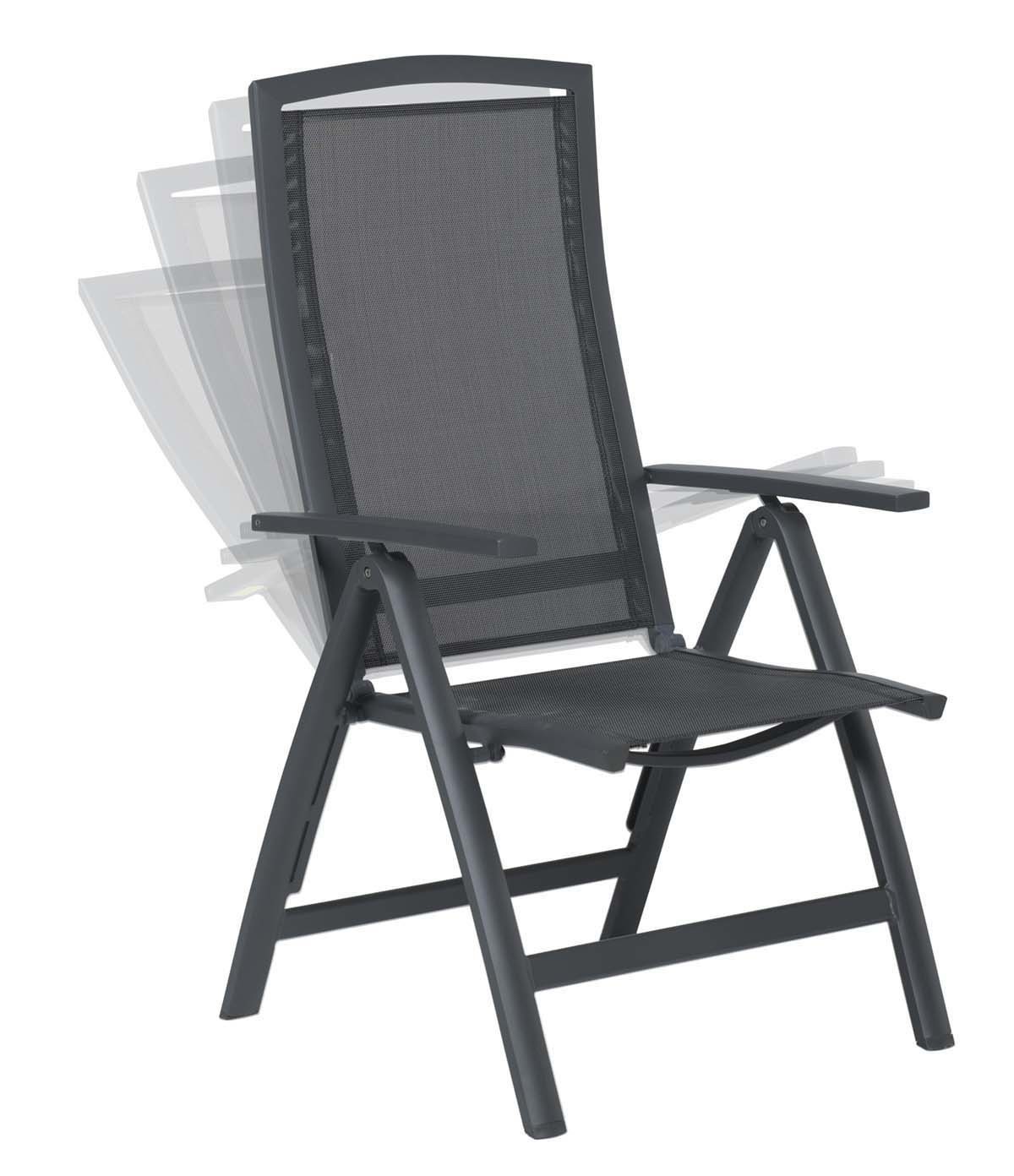 GARDEN Impressions Saphir Liegestuhl carbon black/anthrazit