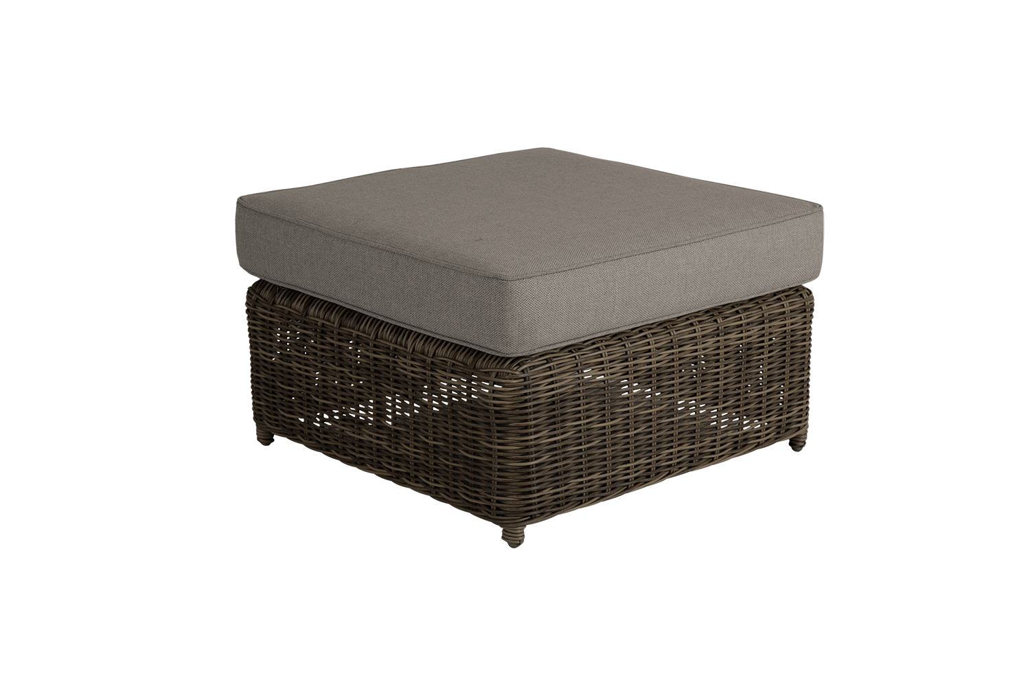 Brafab Glendon Fußhocker Polyrattan Dark Brown/Soft Moose
