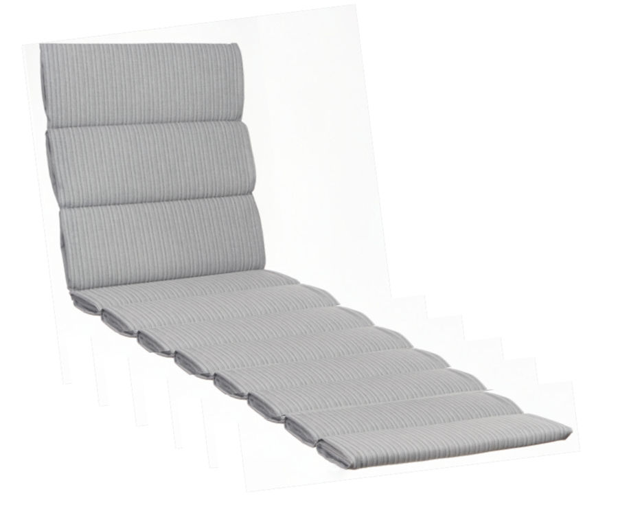 KETTtex KTH 1 Auflage Liege 200x60x4 cm silber/grau gestreift