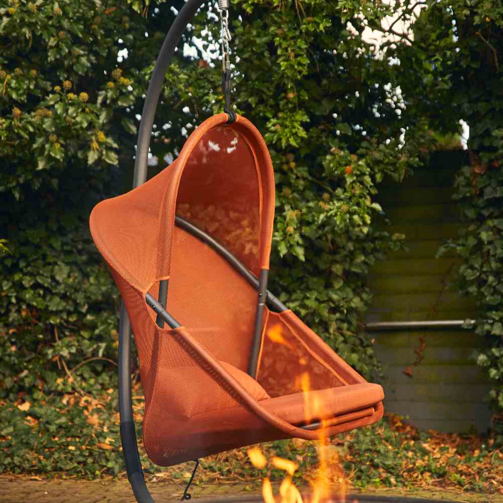 Siena Garden YOBAYA Hängesessel Stahl matt-anthrazit/relaxed red