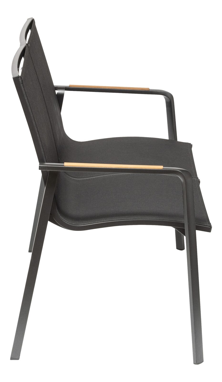 Kettler DIAMOND 2er Bank, anthrazit/ charcoal, Armlehne Teak