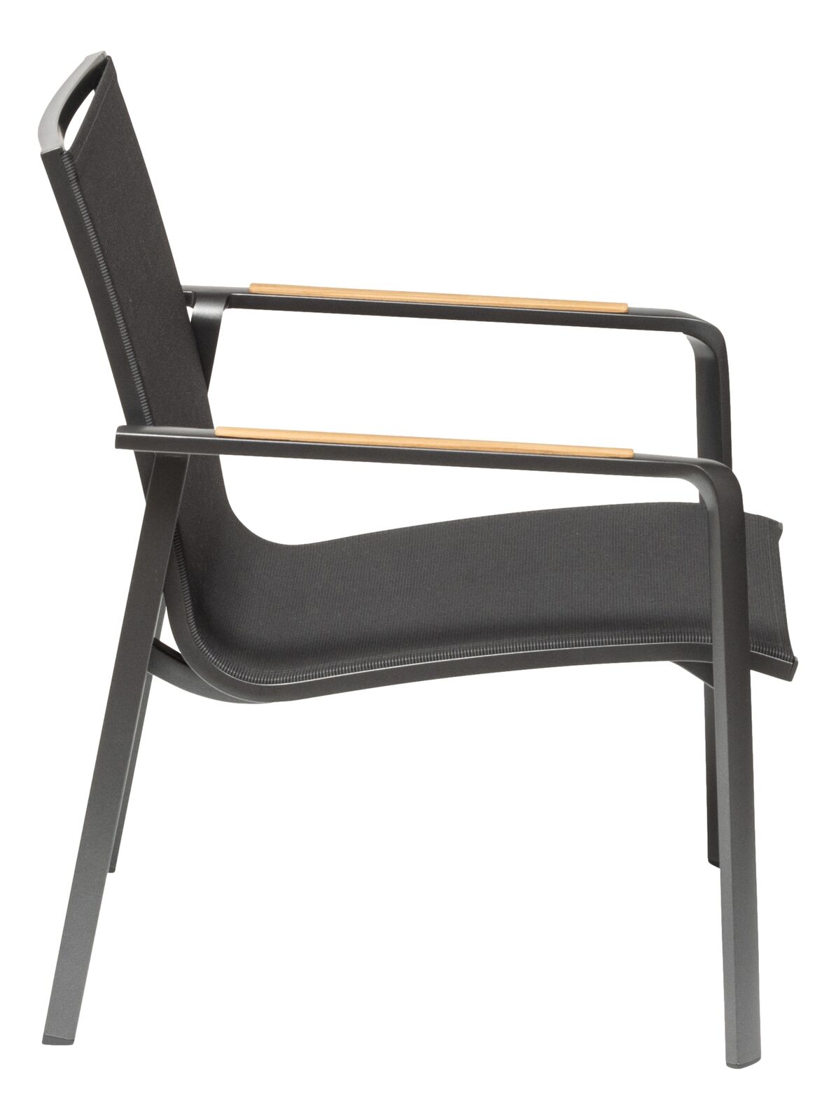 Kettler DIAMOND Loungesessel anthrazit/ charcoal/Teakholz