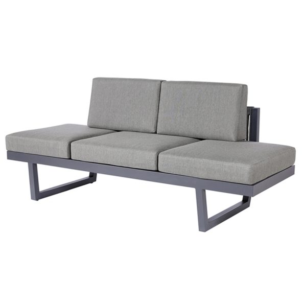 Diamond Garden New Calais Dining Lounge - Dark Grey -  Rope-Dunkelgrau/Aluminium Dunkelgrau