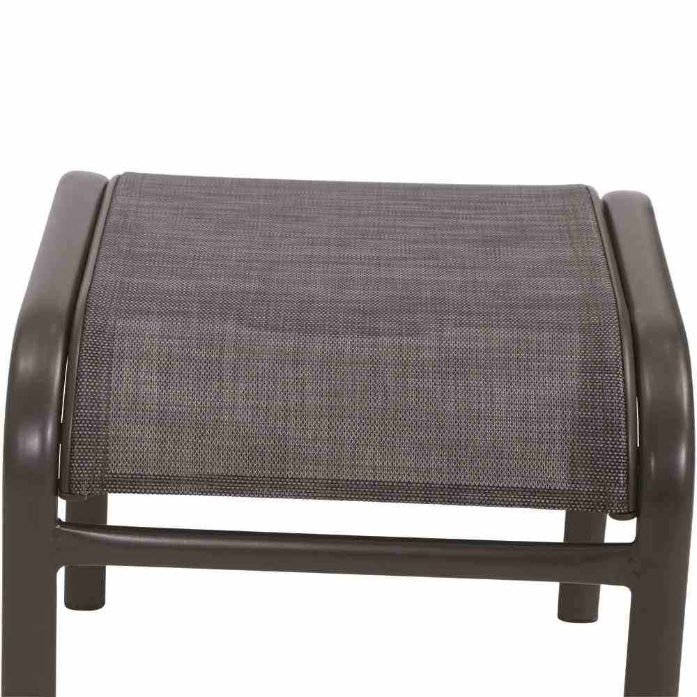 Siena Garden LIVORNO Hocker Aluminium anthrazit/silber-schwarz 