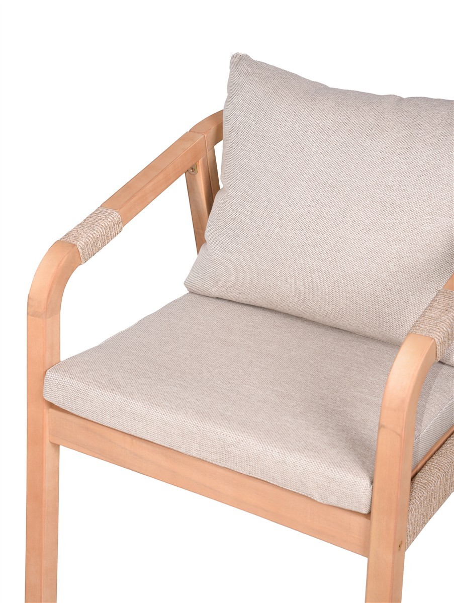 Bologna Dining Sessel Rope Akazie Teak-Optik hell