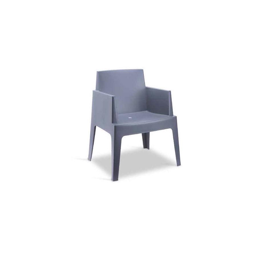 Grattoni GS 1015 Stapelsessel Polypropylene Dunkelgrau