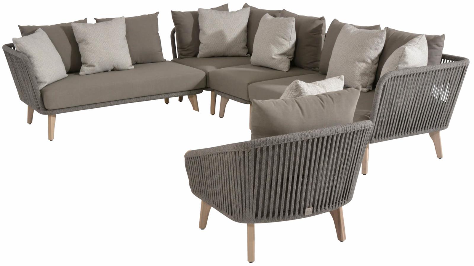 4Seasons Outdoor Santander Teak Ecklounge + Sessel