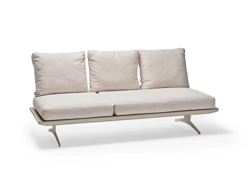 Stern Lounge/Liege Enya Aluminium greige Rückenteile Vanilla Kissenset 100% Polyacryl Vanilla