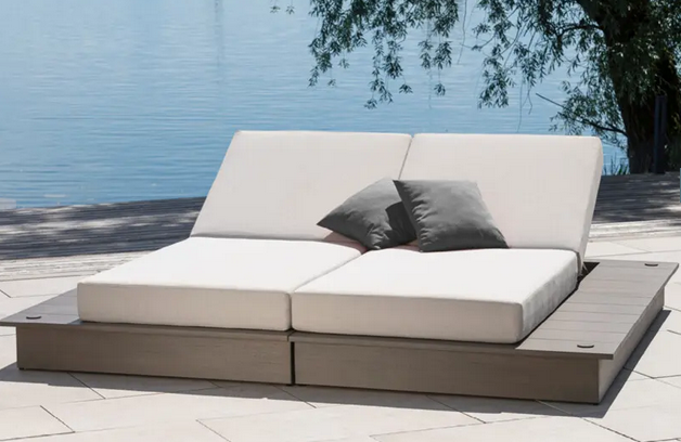 MBM La Villa Daybed – Doppelliege stone grey inkl. Polster