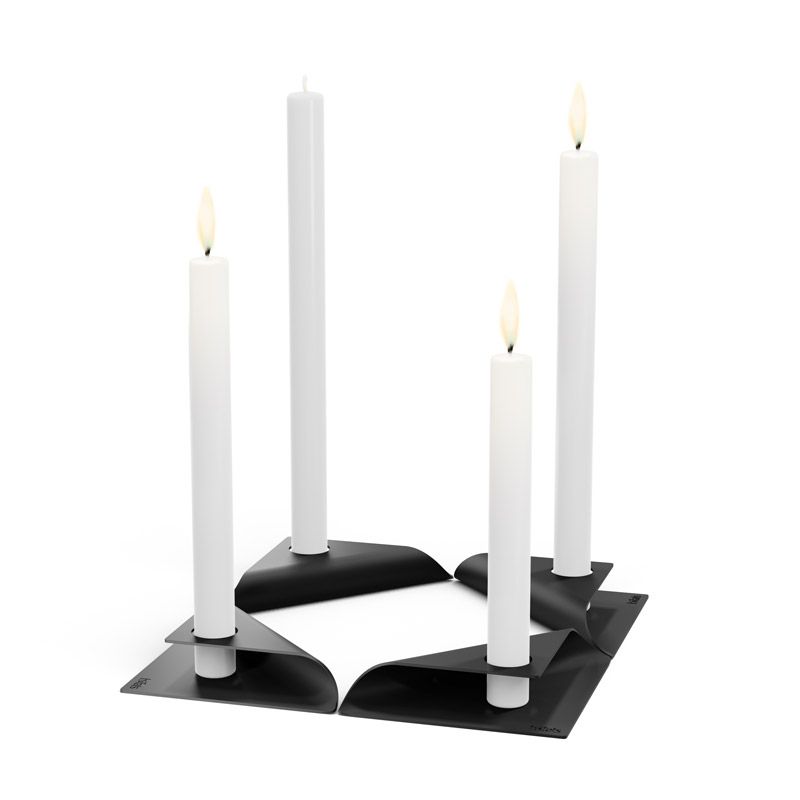 Höfats SQUARE CANDLE schwarz 4 Stück