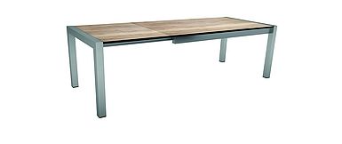 Stern AUSZIEHTISCH 174/254X90 CM EDELSTAHL MIT TISCHPLATTE SILVERSTAR TOUCH TUNDRA NATUR