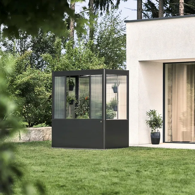 Biohort Gewächshaus Florentina 2 x 0.5 (202 x 55 x 214 cm) dunkelgrau-metallic