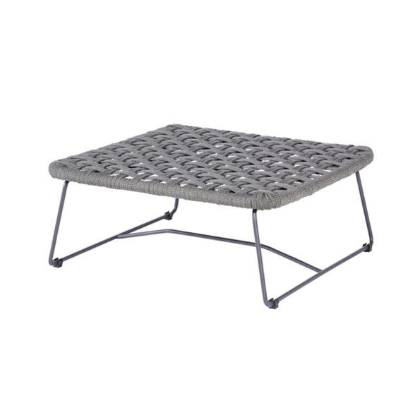 Diamond Garden Milos Modulgruppe Ottomane/Dark Grey/Rope-Dunkelgrau/Edelstahl