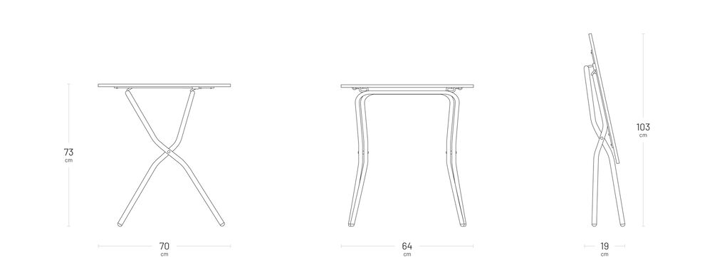 Lafuma BALCONY Tisch 64 x 70 cm Miel