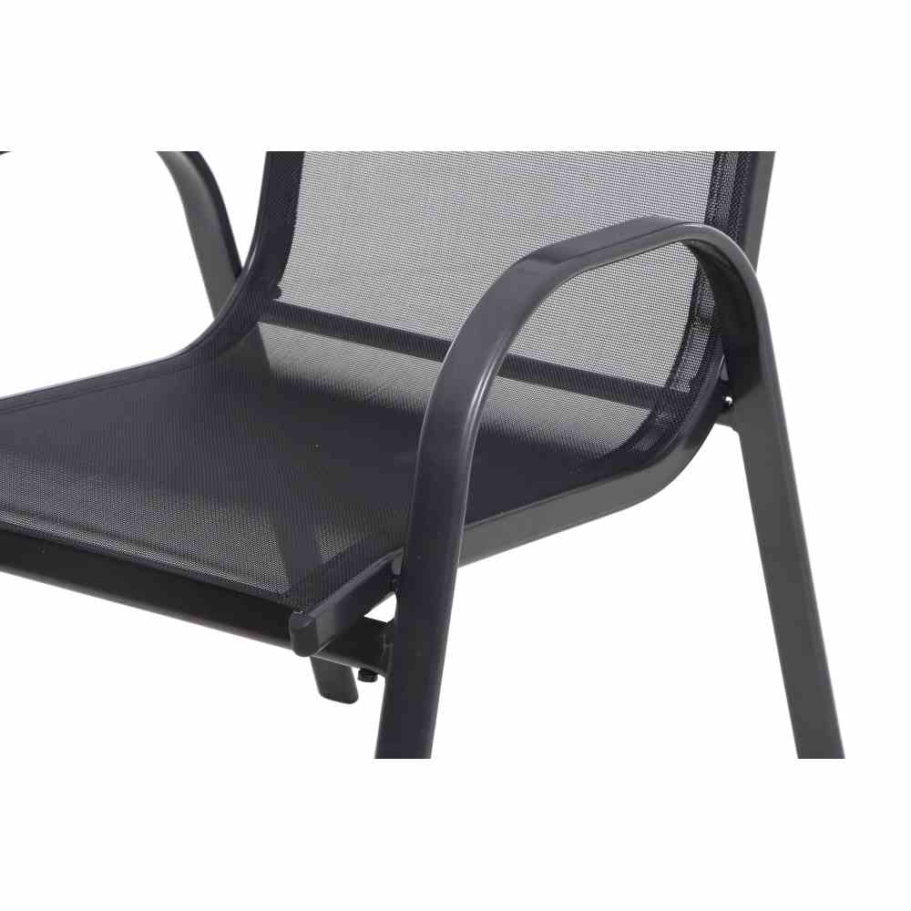 Siena Garden SATURN Stapelsessel Aluminium anthrazit/schwarz B-Ware