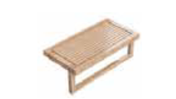 ARCO Cube Lounge Seiten-Tisch in Teak mit halber Tiefe