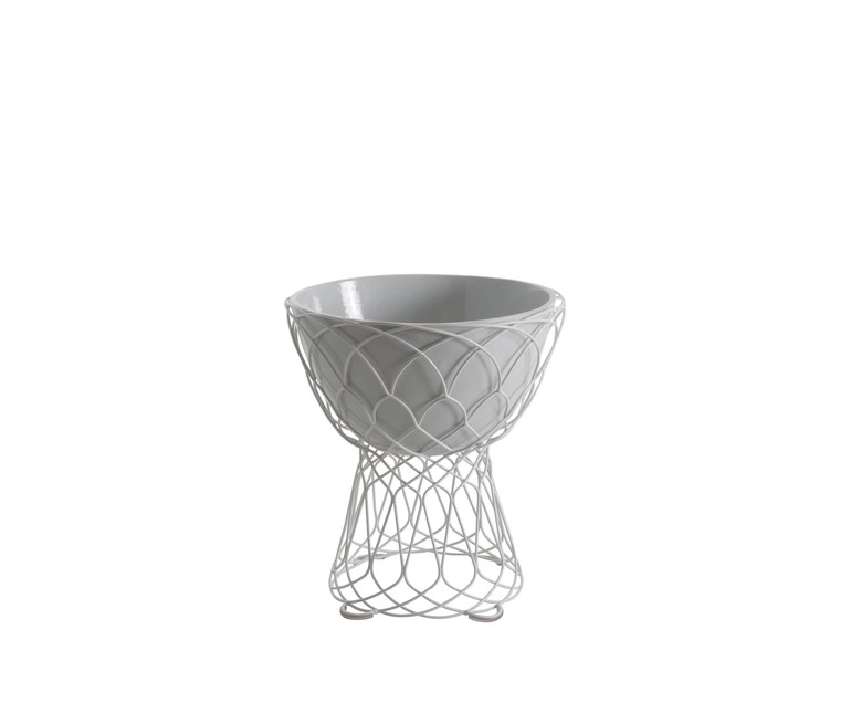 emu Vase niedrig Re-trouvé Weiß