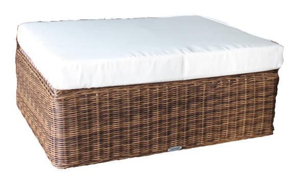 Polyrattan Fussablage 5070 braun von GARINO Premium Ausstellungsstück