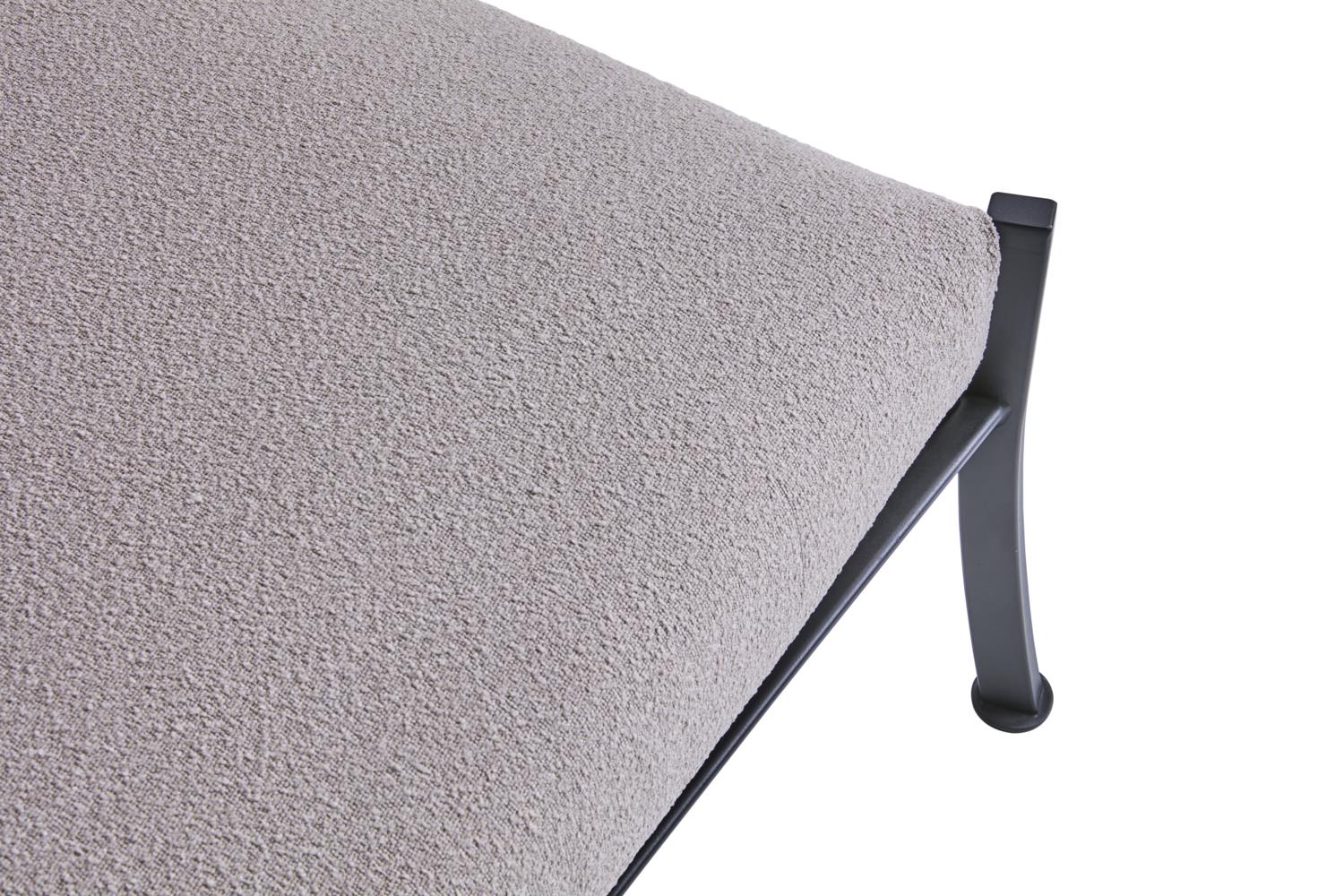 Brafab Lounge Hocker Delux Teddy Beige/Black