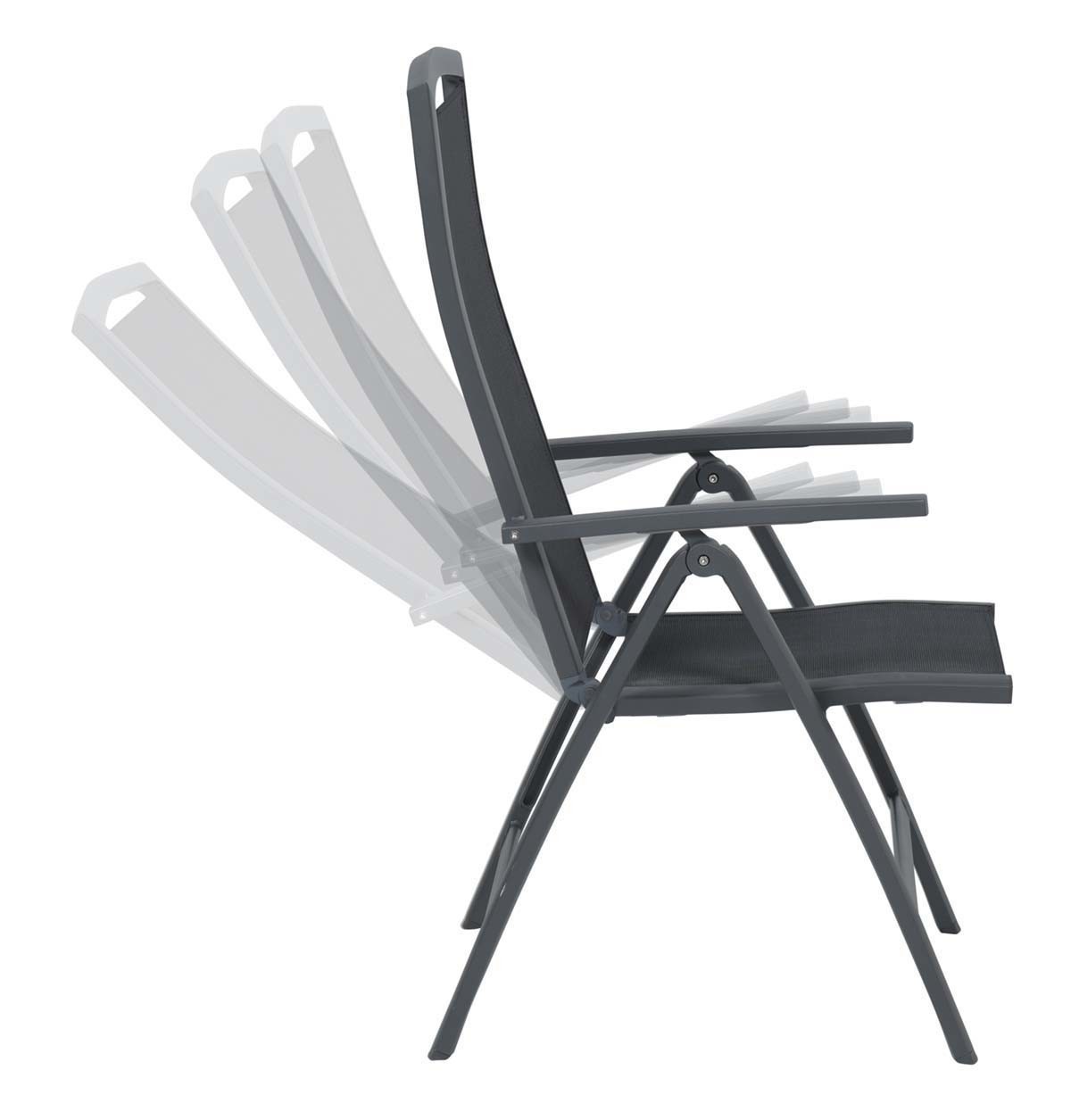 GARDEN Impressions Saphir Liegestuhl carbon black/anthrazit