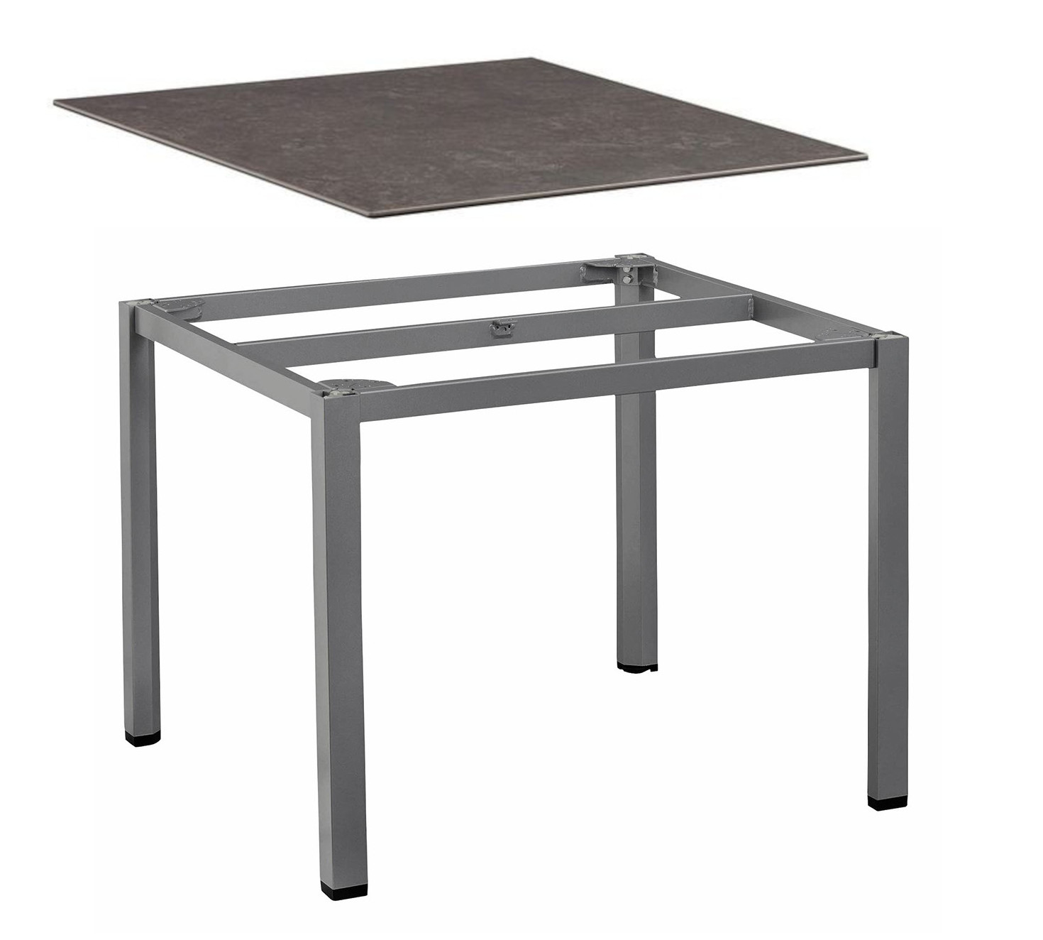 Kettler CUBIC Casual Dining-Tisch mit Keramik-Tischplatte 95x95 cm anthrazit