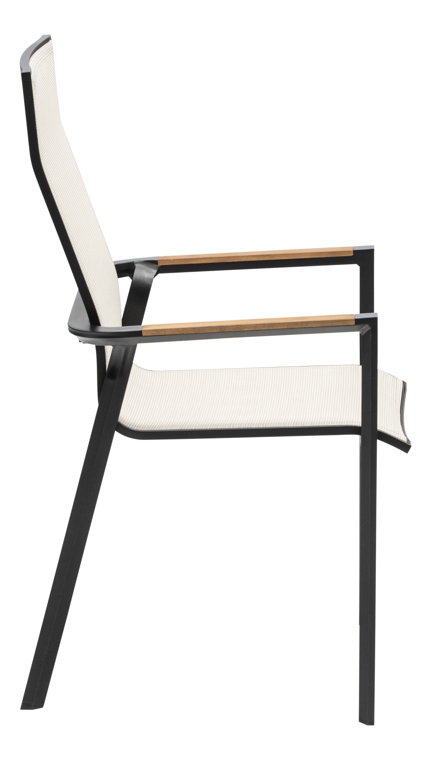KETTLER SENSE Tischset schwarz matt/ beige mit HPL Tischplatte 180 x 95 cm