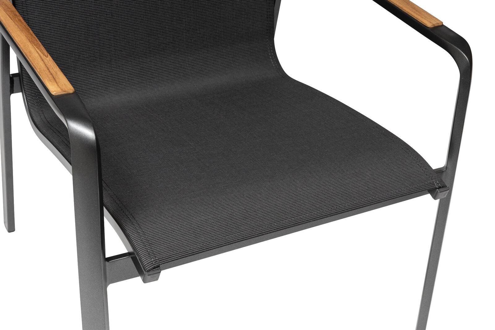 Kettler DIAMOND Loungesessel anthrazit/ charcoal/Teakholz