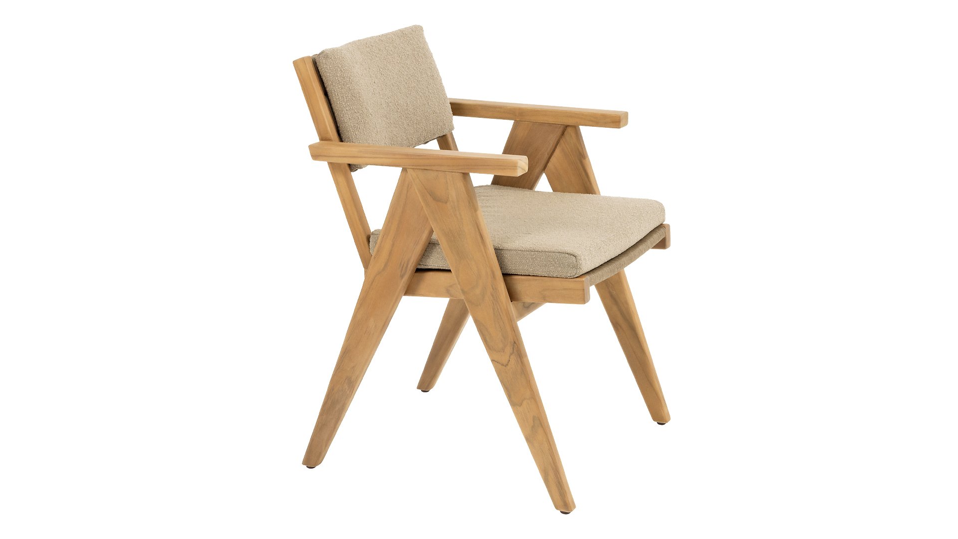 4 Seasons Outdoor Mats Dining Sessel mit 2 Kissen Teak Braun