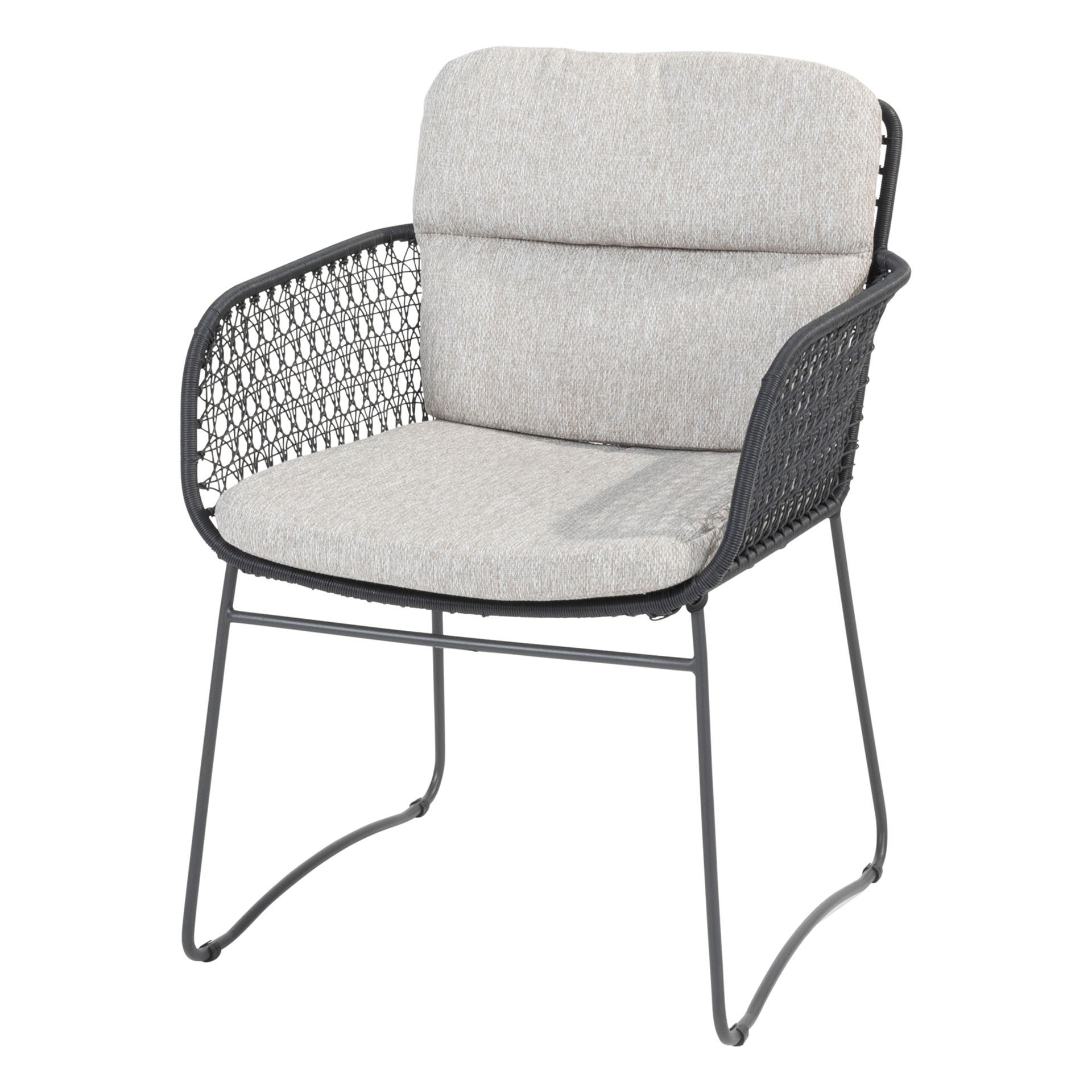 4Seasons Aprilla Dining Stuhl anthrazit inkl. 2 Kissen