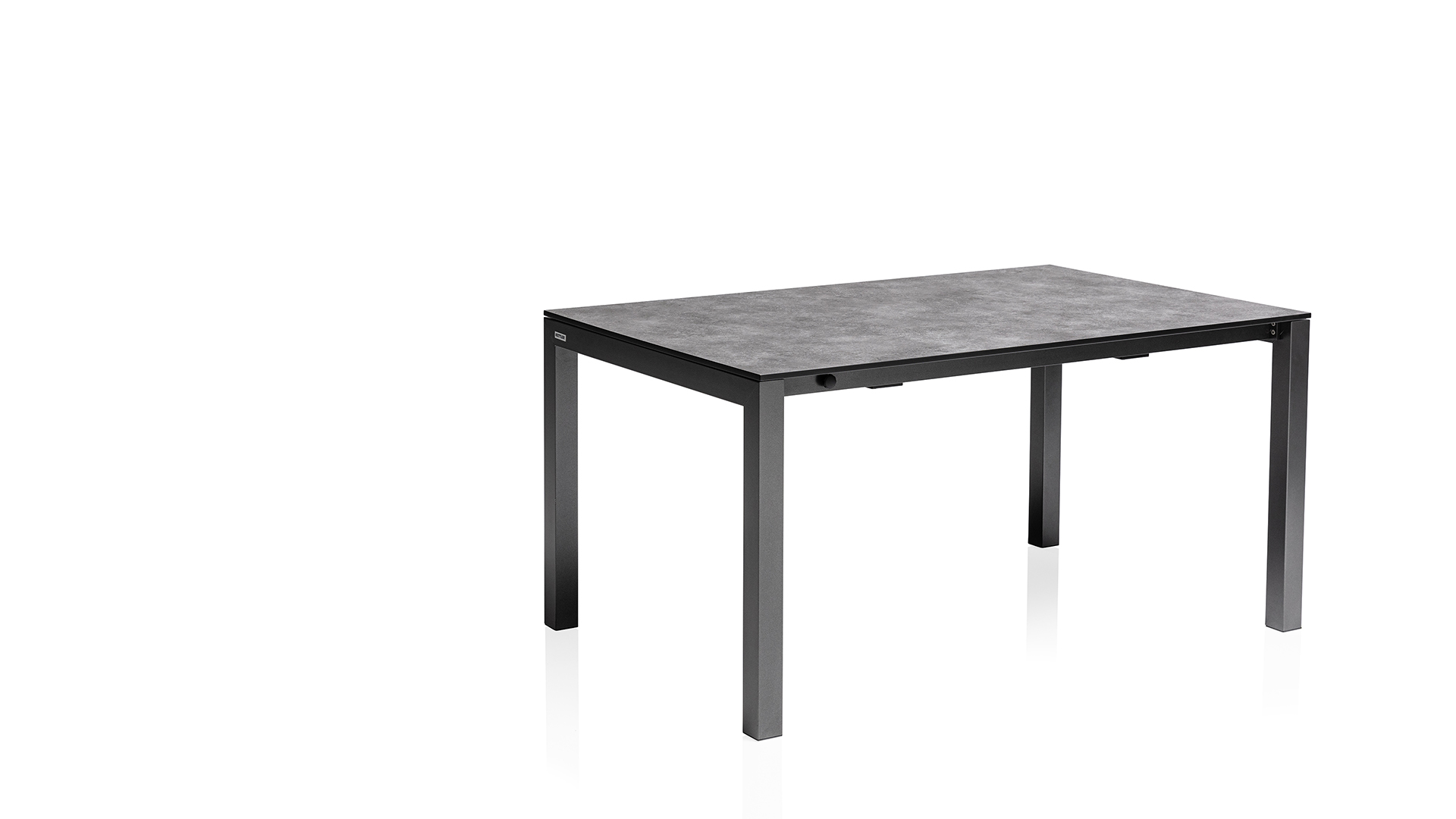 Kettler CUBIC HPL- Ausziehtisch 140/210x70 mit 8 Rasmus Stapelstuhl anthrazit