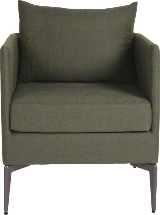 Stern Sessel Marta Aluminium Bezug und Kissen Outdoor-Stoff dunkelgrün/schiefergrau meliert