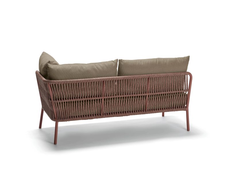Stern Element 2-Sitzer Romy Lounge Aluminium/Kordel Terra Armlehne links Kissenset 100% Polyacryl Muskat
