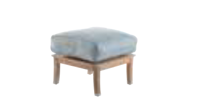 ARCO Heritage Fußhocker Teakholz inkl. Kissen in Beige