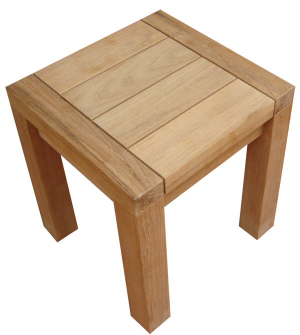 Traditional Teak Hocker Maxima Teakholz