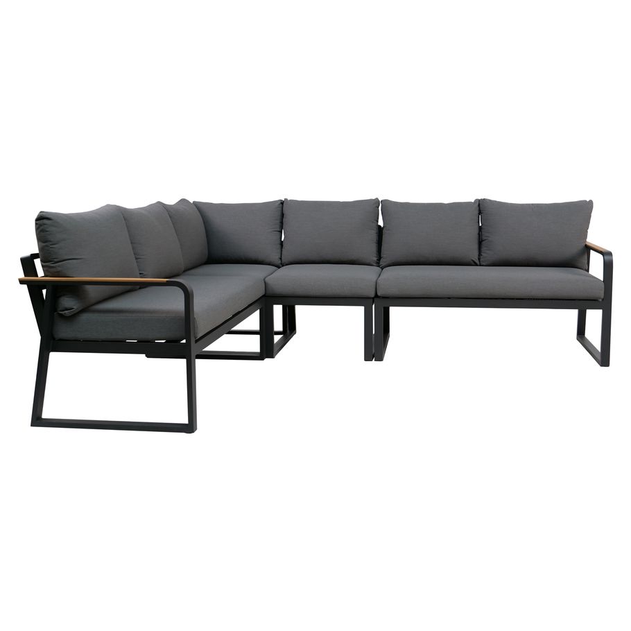 Garino Dininglounge Bermuda Aluminium anthrazit /Kissen Olefin anthrazit