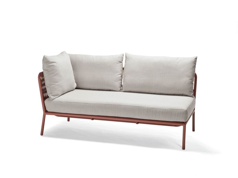 Stern Element 2-Sitzer Romy Lounge Aluminium/Kordel Terra Armlehne rechts Kissenset 100% Polyacryl Vanilla
