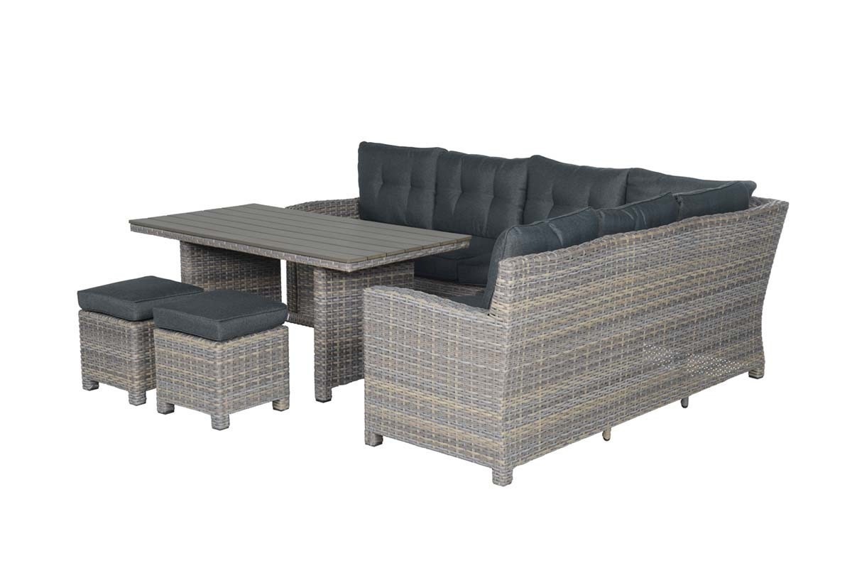 GARDEN Impressions Seagull L/D set 5-tlg rechts vintage willow L-shape/ reflex black