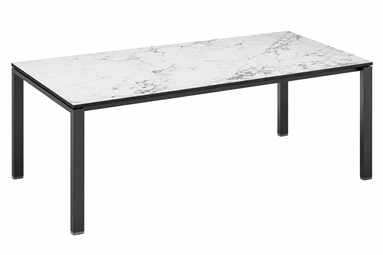 KETTLER FLOAT Tisch 220x95 cm anthrazit mit HPL Marmor