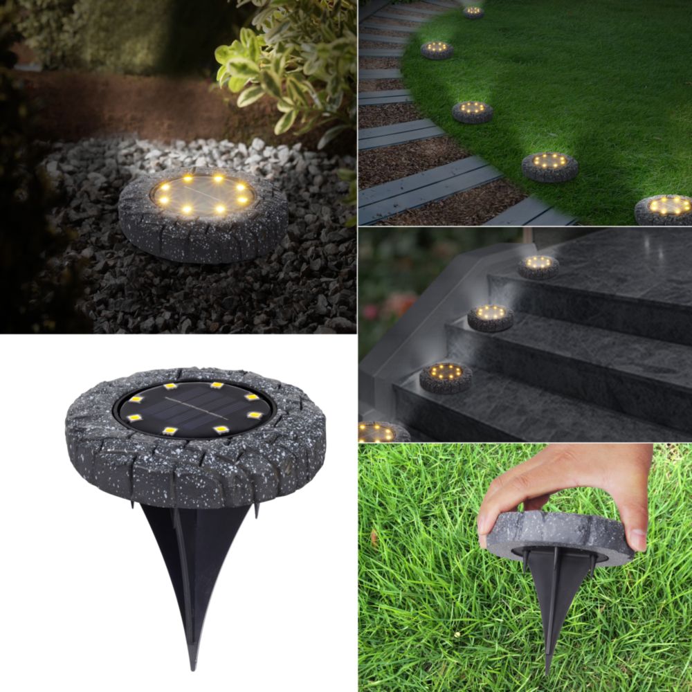Solar-Bodenleuchte, 2er Set
