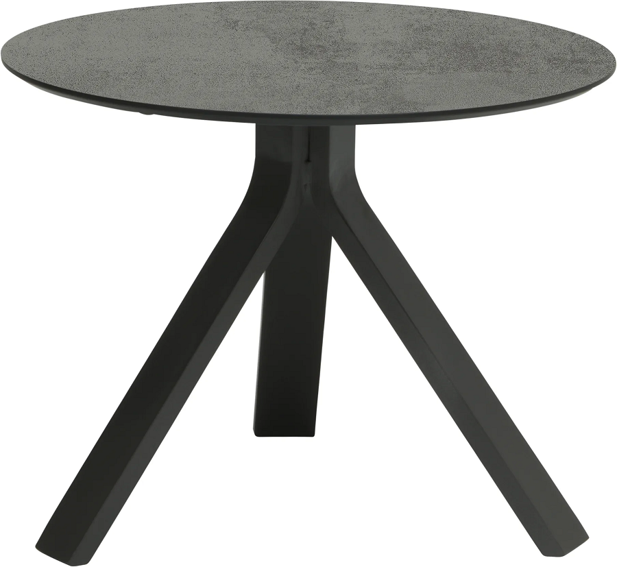 Stern Beistelltisch Freddie Ø 55 cm Aluminium anthrazit Tischplatte Silverstar 2.0 Zement